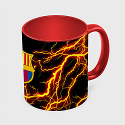 Кружка 3D Барселона неоновый шторм, цвет: 3D-белый + красный