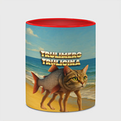 Кружка 3D Trulimero Trulicina мем, цвет: 3D-белый + красный — фото 2