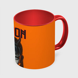 Кружка 3D Девушка демон, цвет: 3D-белый + красный