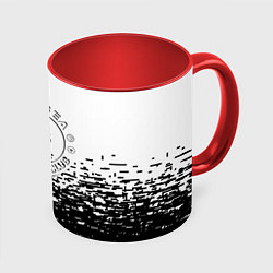 Кружка 3D Челси пиксели черные, цвет: 3D-белый + красный