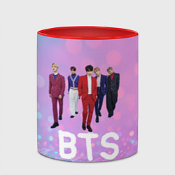 Кружка 3D BTS фон нежный боке, цвет: 3D-белый + красный — фото 2