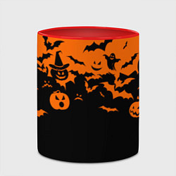 Кружка 3D Хэллоуин тыквы и призраки, цвет: 3D-белый + красный — фото 2