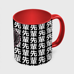 Кружка 3D Inter japan black, цвет: 3D-белый + красный