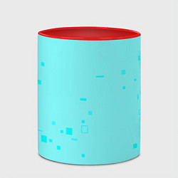 Кружка 3D Color light blue shapes, цвет: 3D-белый + красный — фото 2