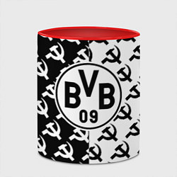 Кружка 3D Borussia паттерн ссср, цвет: 3D-белый + красный — фото 2