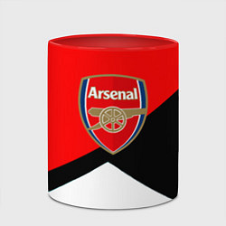 Кружка 3D Arsenal geometry sport, цвет: 3D-белый + красный — фото 2
