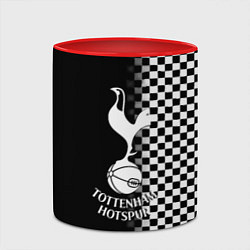 Кружка 3D Тоттенхэм клетка шахматная, цвет: 3D-белый + красный — фото 2