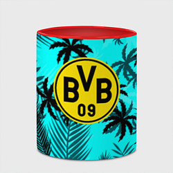 Кружка 3D Borussia неоновые тропики гта, цвет: 3D-белый + красный — фото 2