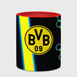 Кружка 3D Borussia соты броня, цвет: 3D-белый + красный — фото 2