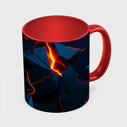 Кружка 3D Block faults, цвет: 3D-белый + красный