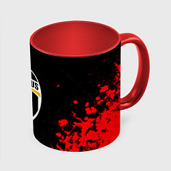 Кружка цветная Ювентус краски текстура всплеск