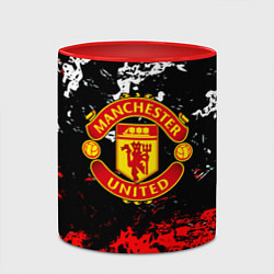 Кружка 3D Манчестер Юнайтед краски, цвет: 3D-белый + красный — фото 2