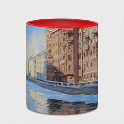 Кружка 3D Зимний Санкт-Петербург, цвет: 3D-белый + красный — фото 2
