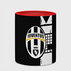 Кружка 3D Ювентус геометрия белая, цвет: 3D-белый + красный — фото 2