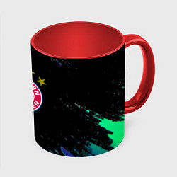 Кружка 3D Бавария Мюнхен краски текстура, цвет: 3D-белый + красный
