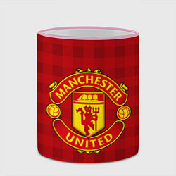Кружка 3D Manchester United, цвет: 3D-розовый кант — фото 2