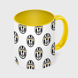 Кружка 3D Juventus Pattern, цвет: 3D-белый + желтый