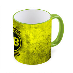 Кружка 3D Borussia Dortmund, цвет: 3D-светло-зеленый кант