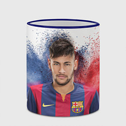 Кружка 3D Neymar FCB, цвет: 3D-синий кант — фото 2