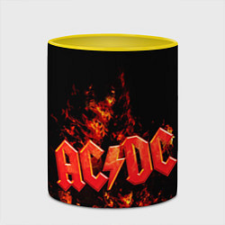 Кружка 3D AC/DC Flame, цвет: 3D-белый + желтый — фото 2