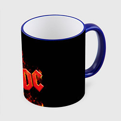 Кружка 3D AC/DC Flame, цвет: 3D-синий кант