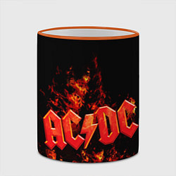 Кружка 3D AC/DC Flame, цвет: 3D-оранжевый кант — фото 2