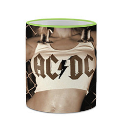 Кружка 3D AC/DC Girl, цвет: 3D-светло-зеленый кант — фото 2