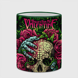 Кружка 3D BFMV: Roses Skull, цвет: 3D-зеленый кант — фото 2