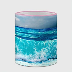 Кружка 3D Волны, цвет: 3D-розовый кант — фото 2