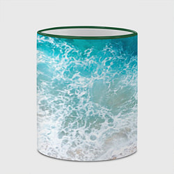 Кружка 3D Берег, цвет: 3D-зеленый кант — фото 2