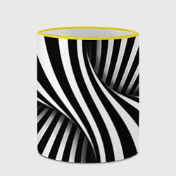 Кружка 3D Оптические иллюзии, цвет: 3D-желтый кант — фото 2