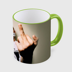 Кружка 3D Eminem: I am Rap, цвет: 3D-светло-зеленый кант