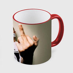 Кружка 3D Eminem: I am Rap, цвет: 3D-красный кант