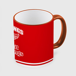 Кружка 3D Detroit red wings, цвет: 3D-оранжевый кант