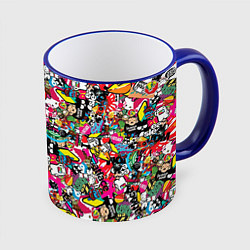 Кружка 3D Стикербомбинг, цвет: 3D-синий кант