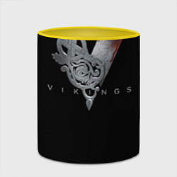 Кружка 3D Vikings Emblem, цвет: 3D-белый + желтый — фото 2