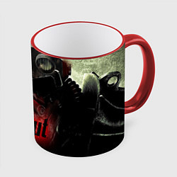 Кружка цветная Fallout Red