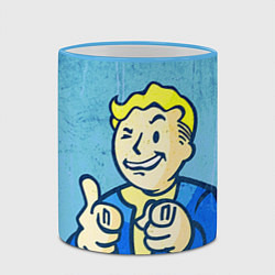 Кружка 3D Fallout: It's okey, цвет: 3D-небесно-голубой кант — фото 2