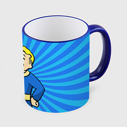 Кружка 3D Fallout Blue, цвет: 3D-синий кант