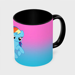 Кружка 3D My Little Pony, цвет: 3D-белый + черный