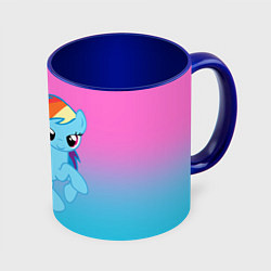 Кружка 3D My Little Pony, цвет: 3D-белый + синий