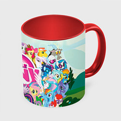 Кружка 3D My Little Pony, цвет: 3D-белый + красный
