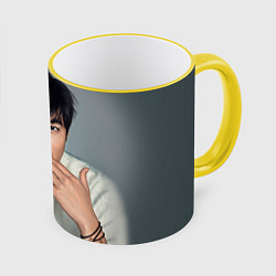 Кружка 3D Lee Min Ho, цвет: 3D-желтый кант
