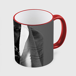 Кружка 3D Майк Тайсон, цвет: 3D-красный кант