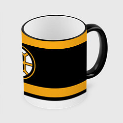 Кружка 3D Boston Bruins, цвет: 3D-черный кант