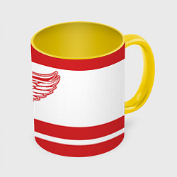 Кружка 3D Detroit Red Wings, цвет: 3D-белый + желтый