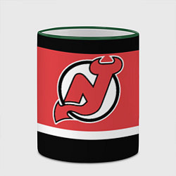 Кружка 3D New Jersey Devils, цвет: 3D-зеленый кант — фото 2