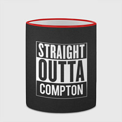 Кружка 3D Straight Outta Compton, цвет: 3D-красный кант — фото 2