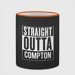Кружка 3D Straight Outta Compton, цвет: 3D-оранжевый кант — фото 2