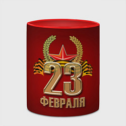 Кружка 3D 23 февраля, цвет: 3D-белый + красный — фото 2